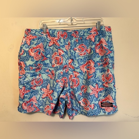 Vineyard Vines Other - Vineyard Vines Fish And Starfish Chappy Swimtrunks‎ Size Large Beach Pool Summer
